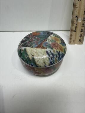 Takahashi San Francisco Collage Lidded Trinket Box Japan Floral